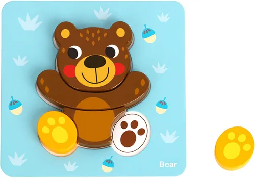 Miniatura 7 de Exclusivo juego de rompecabezas de Learning Curve My First Animals de Amazon para niños, multicolor