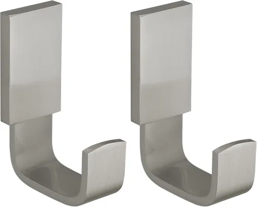 Miniatura 17 de BESy Ganchos individuales para toallas para baño, cocina, garaje, estilo cuadrado, ganchos para bata y sombrero, montaje en pared con tornillos