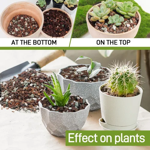 Miniatura 5 de Mezcla de suelo para bonsái de 2 cuartos, lava, corteza, roca volcánica, zeolita verde y perlita, mezcla orgánica natural para plantas en maceta