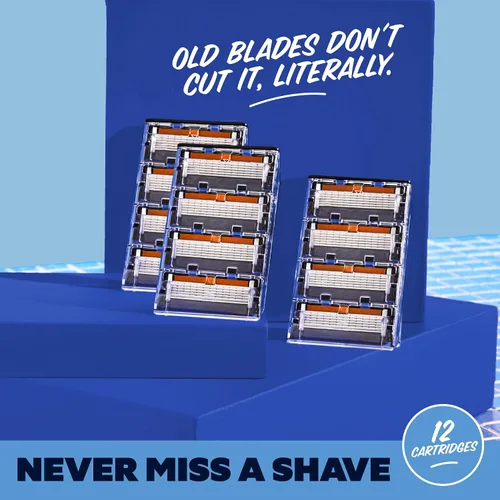Miniatura 5 de Dollar Shave Club 6 repuestos de maquinilla de afeitar (12 unidades) 6 cuchillas de acero inoxidable para un afeitado cercano y cómodo