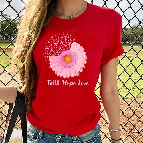 Miniatura 20 de Camisetas de manga corta con estampado de corazón para mujer, camisetas de ajuste regular, linda y divertida, ropa de regalo 2023