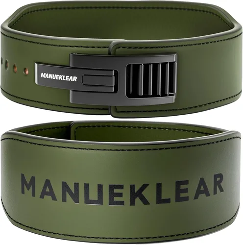 Miniatura 7 de MANUEKLEAR - Cinturón de palanca cónico para levantamiento de peso, cinturón de palanca de 10 mm con bloqueo rápido para hombres, cinturón