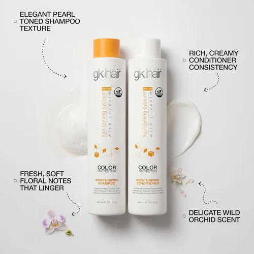 Miniatura 4 de GK HAIR Juego de champú y acondicionador de queratina, champú y acondicionador hidratante sin sulfato para cabello teñido y ligero, fórmula ligera