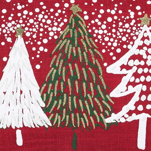 Miniatura 3 de C&F Home Almohada decorativa de mezcla de algodón de Navidad con adornos de árboles nevados de 13 x 20 pulgadas, diseño de copos de nieve