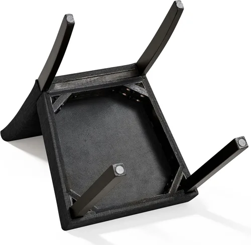Miniatura 5 de CHUN YI Juego de 2 sillas de comedor tapizadas, sillas de comedor de tela con patas de madera maciza, sillas Parson modernas para cocina