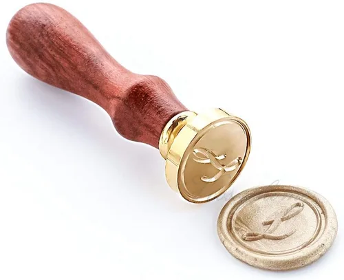 Miniatura 26 de VOOSEYHOME - Sello de cera, letra inicial escrita a mano con mango de palisandro, decoración en invitaciones, sobres de correo, tarjetas, libros