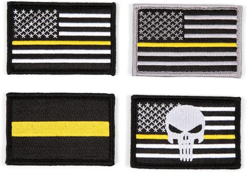 Miniatura 8 de Great 1 Thin Blue Line - Parche de bandera estadounidense, paquete de 4, policía y aplicación de la ley, 2 x 3 pulgadas, cierre de velcro/respaldo