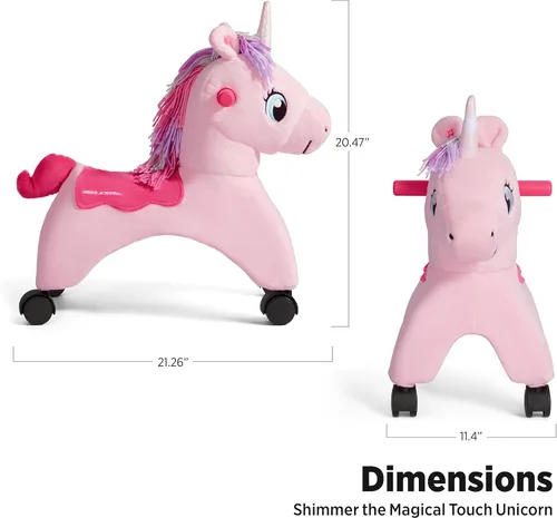 Miniatura 3 de Radio Flyer Juguetes de Animales de Peluche para Niños Pequeños – Suave Juguetes de Paseo y Empuje en Interiores para Niños de 1 a 3 Años Rosa