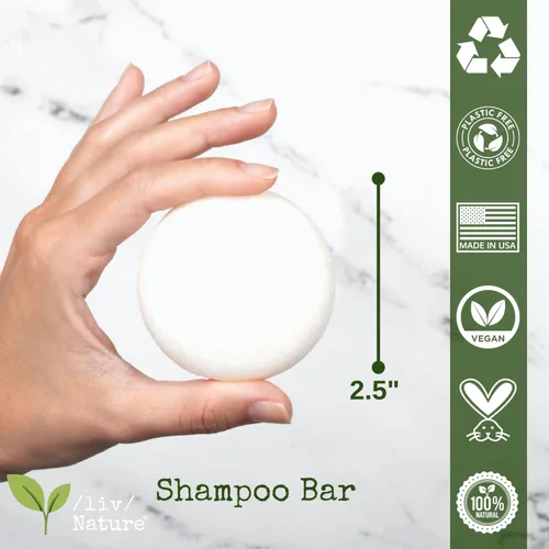 Miniatura 4 de Juego de Barra de Champú y Acondicionador /liv/ Nature con Estuche de Viaje Fortalece y Repara el Cabello Seco Coco, Aceite de Ricino, Manteca