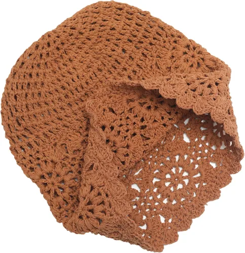 Miniatura 5 de ZLYC Gorro holgado de algodón para mujer hecho a mano con corte de calavera floral de verano