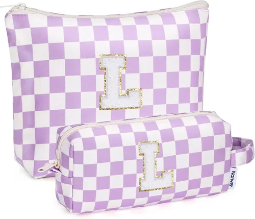 Miniatura 89 de Narwey Bolsa de maquillaje con inicial, regalos de graduación para adolescentes, niñas, niños y adolescentes, cosas de moda de 6 a 18 años, bolsa