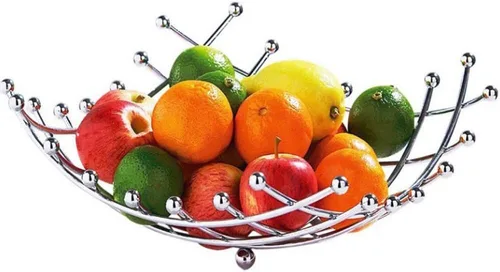 Cesta de frutas para encimera y soporte decorativo para cuenco de frutas con tornillos gratis, perfecto para frutas, verduras, aperitivos, artículos