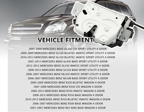 Miniatura 4 de Reemplazo del actuador del pestillo del maletero del portón trasero para Mercedes Benz GL320 GL350 GL450 GL550 R320 R350 R350 R500 R550 R63 AMG