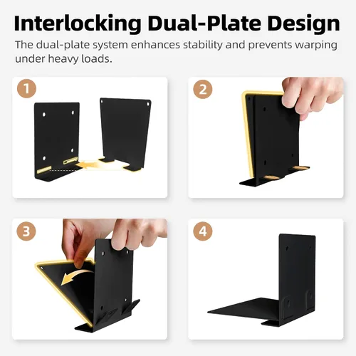Miniatura 5 de STORAGE MANIAC Estantes flotantes para colgar en la pared, estantes flotantes invisibles de acero resistente, estantes colgantes para dormitorio