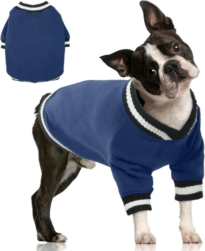 Miniatura 13 de FUAMEY Sudadera con capucha para perro - Suéter de forro polar para mascotas cálido de invierno, suave, lindo suéter azul para perrito, niño o niña