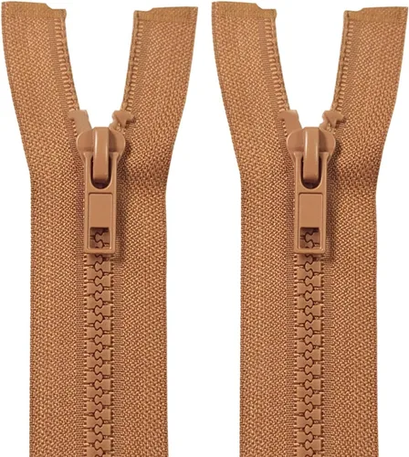 Miniatura 18 de MebuZip 2 cremalleras separadoras #5 de 9 pulgadas de plástico moldeado de resina, cremalleras a granel para coser abrigos, chaquetas y ropa (negro)