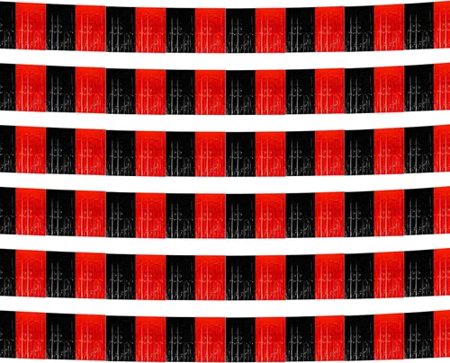 Miniatura 10 de Pack de 6 Guirnaldas de 10 Pies de Flecos de Aluminio con Serpientes de Oropel Bandera Colgante de Pared Telón de Fondo Bandera para Flotas