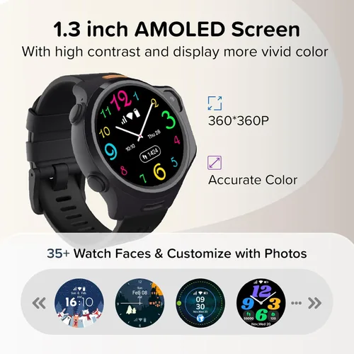Miniatura 6 de myFirst Fone R2 (Versión de Norteamérica) Reloj inteligente para niños con eSIM, videollamadas, mensajería, seguimiento GPS en tiempo real, botón