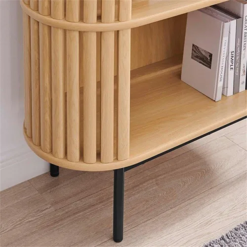 Miniatura 7 de Modway Fortitude - Estantería de tres niveles con almacenamiento abierto, color roble