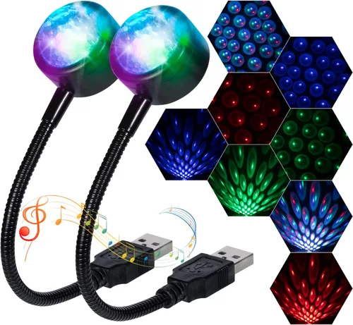 Miniatura 8 de LuxLumin Luces de techo para automóvil, proyector de estrella USB, luz nocturna, luces interiores ajustables para automóvil, luces LED portátiles