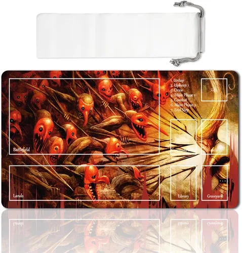 Miniatura 34 de Juego de mesa MTG Playmat Games Tamaño 60X35 cm CCG Compatible para TCG RPG CCG Play Mats (Ajani Steadfast-Zone)