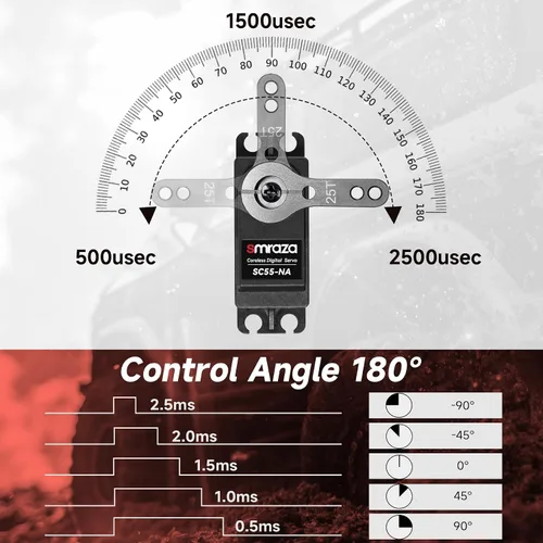 Miniatura 4 de Servomotor sin núcleo de 99.2 lbs de dirección de alto torque: Smraza 8.4V Servo Digital de acero inoxidable servo impermeable para RC escala 1/10