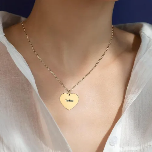 Miniatura 5 de VAPK Collar personalizado con nombre de corazón Collares personalizables para mujer, joyería moderna y delicada que no se deslustra