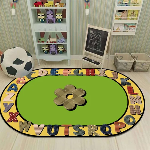 Miniatura 2 de Alfombras de área para niños, 3 x 4 pies, educativas y divertidas con alfabeto ABC, alfombra de aprendizaje temprano para actividades