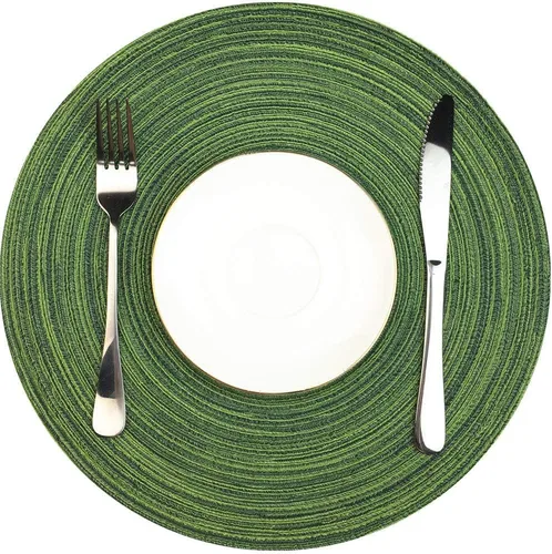 Miniatura 4 de Red-A, manteles individuales redondos para mesa de comedor, juego de 4 manteles individuales tejidos resistentes al calor, antideslizantes, diámetro