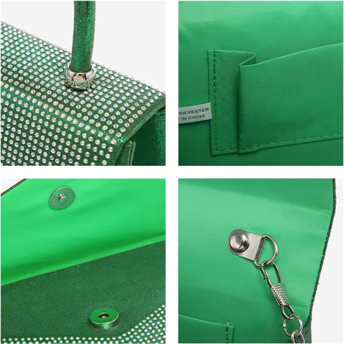 Miniatura 100 de Dasein Bolso de noche para mujer, embragues de fiesta, bolsos de boda, cóctel, baile de graduación, bolsos con purpurina esmerilada
