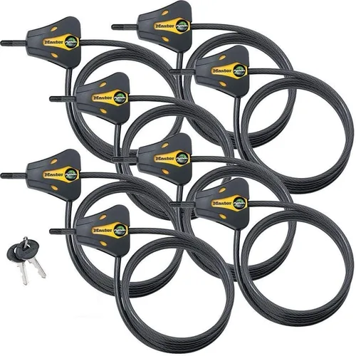 Miniatura 10 de Master Lock - Cerraduras de cable ajustables Python con 4 llaves, modelo # 8419KA-2