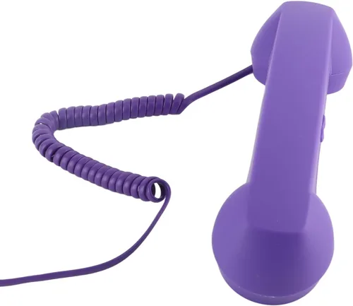 Miniatura 5 de Retro Phone Handset, Vintage Telephone Handset, Built in HD Speaker & Microphone Vintage Telephone Receiver Plug Play with 3.5mm USB C for Purple