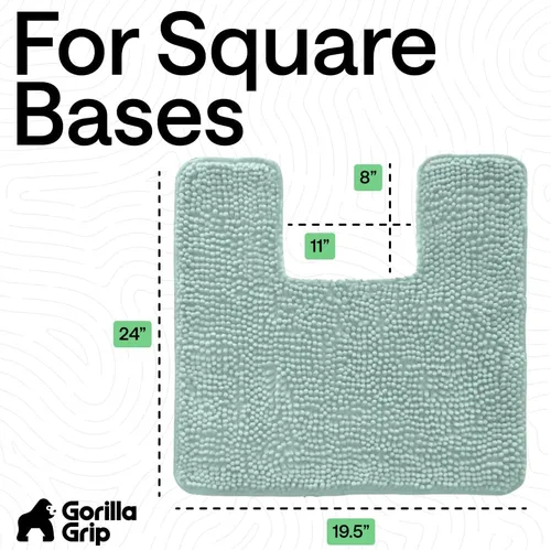 Miniatura 325 de Gorilla Grip - Tapete de baño de felpilla gruesa, suave y absorbente, secado rápido, de microfibra, con reverso de caucho, para piso de ducha, Nube