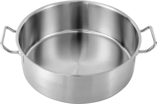 Miniatura 7 de Olla de acero inoxidable de 11 cuartos de galón con tapa, utensilios de cocina gruesos, olla de sopa de inducción resistente, olla grande