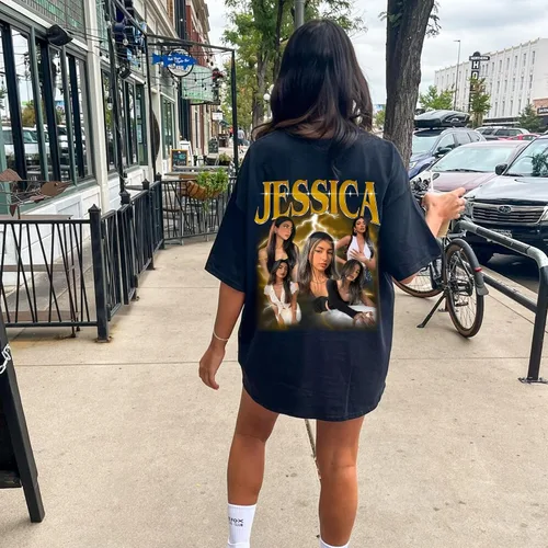 Miniatura 6 de NAZENTI Personaliza tus propias camisetas Bootleg Rap, personaliza tu texto vintage camiseta, camisetas gráficas personalizadas, regalo