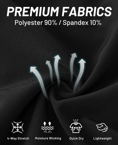 Miniatura 5 de MIER Paquete de 3 pantalones cortos deportivos para correr de 5 pulgadas, de secado rápido, ligeros, para gimnasio, entrenamiento, deportes