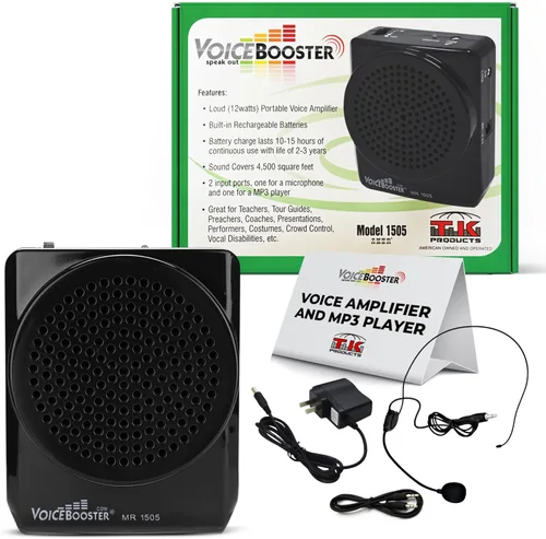 Miniatura 9 de VoiceBooster Amplificador de voz portátil para profesores - Altavoz portátil recargable de 25 W con micrófono para aula, guía turístico, hablar