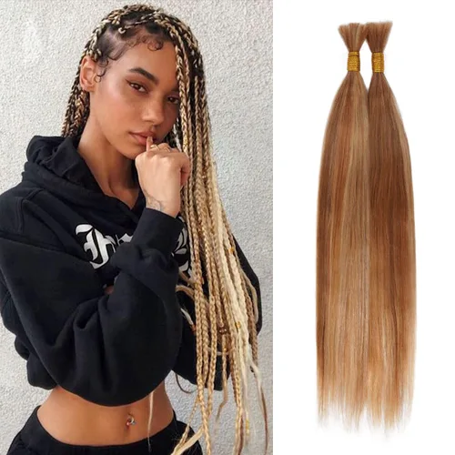 Miniatura 11 de Starlet - Extensiones de cabello humano virgen húmedo y ondulado súper a granel para micro trenzado, 18 pulgadas, 3.53 onzas, 2 paquetes