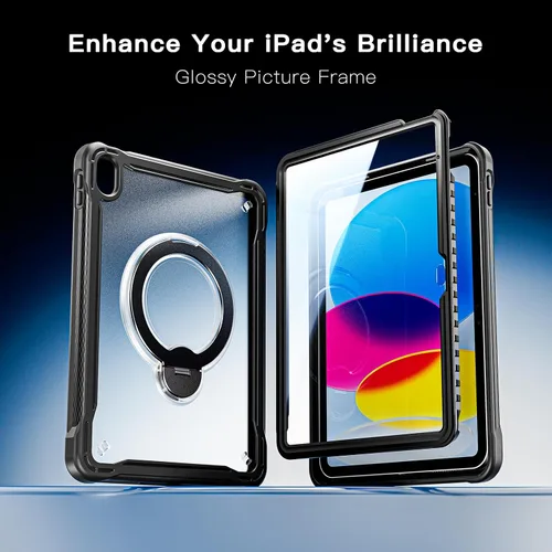Miniatura 4 de Case for iPad A16 11th Generation 11-inch 2025 & iPad 10th Generation 10.9-inch 2022 with Screen Protector, 360° Rotating Kickstand Handle, Rugged