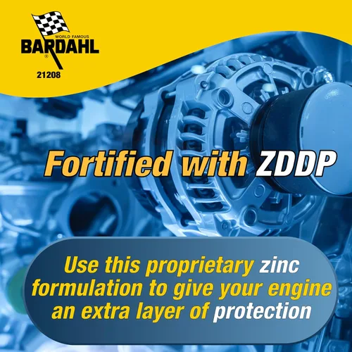 Miniatura 3 de Bardahl 21208 Aditivo de Aceite de Motor para Protección del Motor - Restaurador de Zinc para Motores y Protección contra la Quema de Aceite