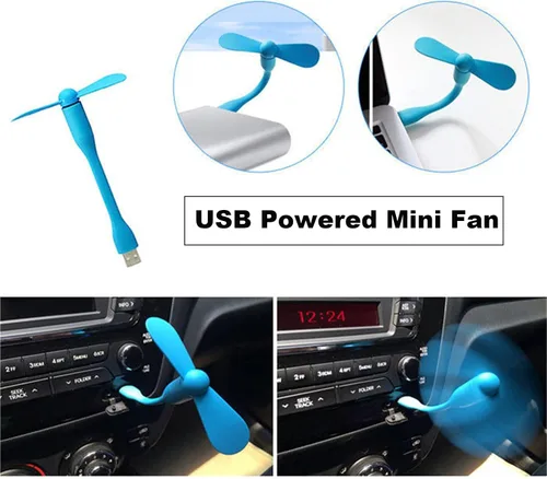 Miniatura 3 de Sokelinn-six Ventilador flexible USB, mini ventiladores de refrigeración portátiles alimentados por USB para banco de energía, portátil, cargador