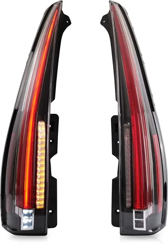 Miniatura 9 de VLAND Conjunto de luces traseras compatible con GMC Yukon 2015-2020, lámpara trasera con DRL, luz trasera con luces antiniebla y señal de giro