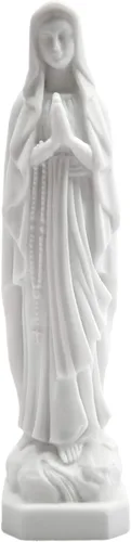Vittoria Collection Figura de escultura de Nuestra Señora de Lourdes Virgen María Bendita Madre de 6 pulgadas, hecha en Italia, color blanco
