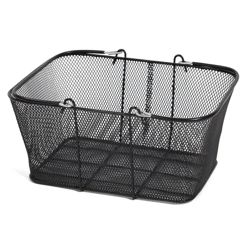 Miniatura 6 de SSWBasics Cestas de compras de metal negro con soporte y letrero – Juego de 12 – Dimensiones de la cesta 17 pulgadas de ancho x 12 pulgadas