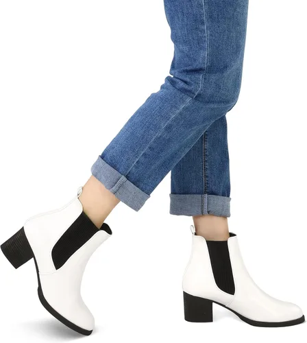 Miniatura 2 de COASIS Botas Chelsea de tacón grueso para mujer botines de tobillo con laterales elásticos