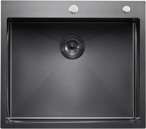 Miniatura 11 de VEVOR Fregadero de cocina empotrado de 25" con profundidad de 9" Fregadero de cocina de montaje superior de un solo tazón Fregadero de acero