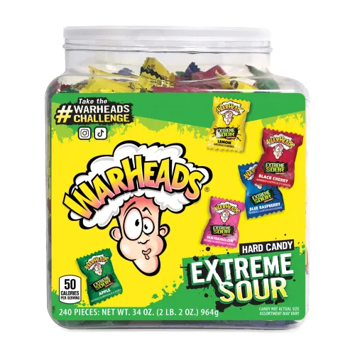 Miniatura 9 de WARHEADS - Extreme Sour Hard Candy - Sabores de manzana agria, cereza negra, frambuesa azul, limón y sandía - Bolsas de 1 onza - Paquete de 12