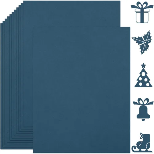 Miniatura 22 de 25 hojas de papel de cartulina azul claro 8.5'' x 11'', 250 g/m²/92 lb papel grueso para álbum de recortes, invitaciones, impresión y tarjetas
