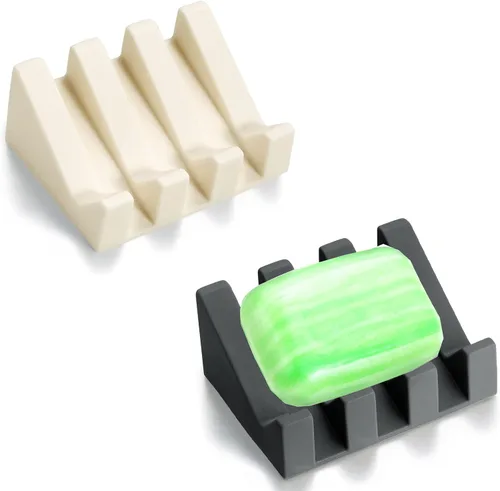 Miniatura 24 de Jabonera, soporte para pastilla de jabón para ducha, para baño, cocina, bañera, fácil de limpiar, mantiene el jabón seco, extiende la vida del jabón
