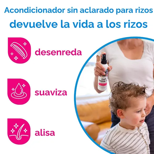 Miniatura 2 de So Cozy - Espray acondicionador sin enjuague, desenredante de cabello para niños y acondicionador para cabello rizado, sin parabenos, rizos sin